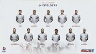 OFFICIAL ENGLAND EURO 2016 SQUAD