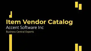 Microsoft Dynamics 365 Business Central - Approved Vendor Purchasing using Item Vendor Catalog