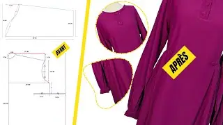 طريقة تفصيل وخياطة كسوة أنيق خطوة بخطوة ✂️👗
