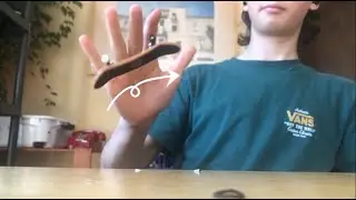 Kickflip on a techdeck slow motion