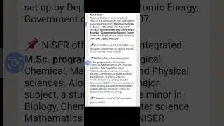 NEST 2024 || NISER UPDATE || MSC ADMISSION PROCESS DETAILS ||