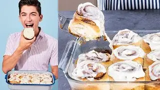How To Make Cinnabon Cinnamon Rolls From Scratch | Eitan Bernath