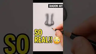 😍 &ldquo;Realistic Nose Sketch That Feels ALIVE! | Shadow Art&rdquo;#artshorts #drawing #sketch #easydrawing