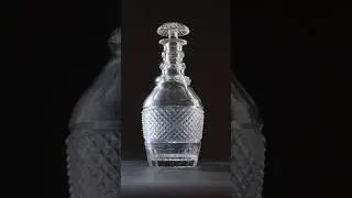Vintage Glass Decanter - Reproduction Late Georgian Decanter Retailed by Hill Ouston 1930s.