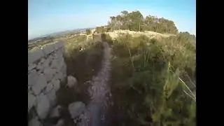Dwejra Malta, Mountainbike POV going Downhill Faster ;) 