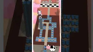 cow on butterfly 🦋 tiles in stacky Dash level-59 #shorts
