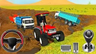 Bus stuck in mud tractor and jcb rescue the Bus from mud #bussimulator #gamingvideos #tractorvideo 
