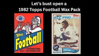 1982 Topps Football Wax Pack.  Possible Lawrence Taylor, Ronnie Lott, and Anthony Mu&ntilde;oz Rookie Cards