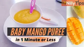 EASIEST & FASTEST BABY-TODDLER MANGO PUREE || HOMEMADE || BABY FOOD