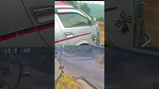 Live footage of the Toyota Hiace van accident . #nepal #toyota #hiace #accidentnews