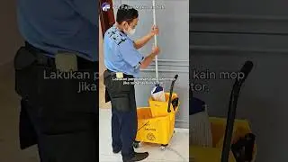 Bagaimana cara Damp Mopping dengan Kentucky Mop?  #housekeeping #mopping #sop