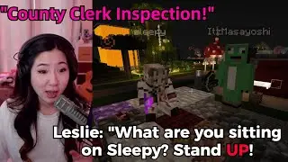 Leslie's funny interaction with the 2 troublemakers John and Sleepy! | OTV Minecraft SMP