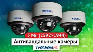 Антивандальные 5 Мп камеры TRASSIR TR-D3151IR2, TR-D3152ZIR2, TR-D3153IR2