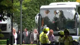 (Part 1 of 2) Holland national football team leaving from meeting prime-minister after WC 2010 final