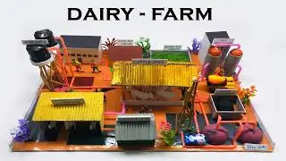 How to make a Dairy firm school project step by step ! Dairy firm project for school students
