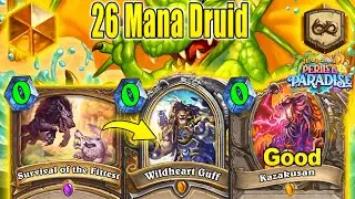 NEW 26 Mana Druid 6.0 Deck Is CRAZY Strong To Play Every Day At Perils in Paradise | Hearthstone