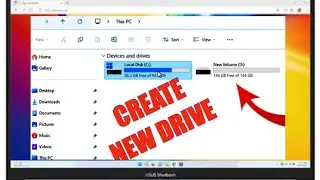 How to Create New drive On windows 11 & Windows 10 | Create New Partit
