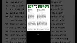 HOW TO IMPROVE YOURSELF #motivation #comeback #levelup #selfimprovement