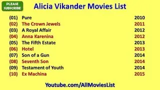 Alicia Vikander Movies List