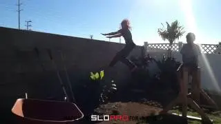 Super huge cat leap