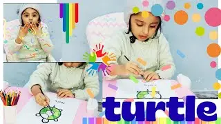 How to color in turtle | easy coloring step by step for all ages of toddlers #colors #turtle #kids