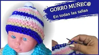 Gorro Clásico a dos agujas para muñecos y muñecas – Ropa para Muñec@s