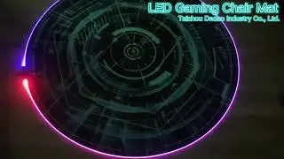 New Round Shape Gaming Chair Mat with Multi Colour LED by Dedao Mats