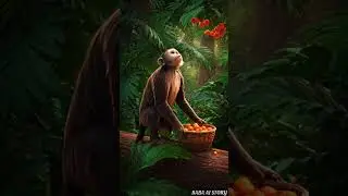 A smart monkey, silent hard work,and a powerful life lesson 🐒 #ai #story #monkey #trending #viral