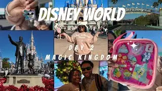 Magic Kingdom at Christmas VLOG 🎄✨ | Pin Trading, Rides, and Disney Vibes
