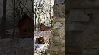 Winter Cabin #cabininthewoods #winter #cabin #trail #hike #illinois #snow #woods #shorts