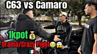 Camaro vs C63S in Mexico ends with a lot of Drama!!! #chevy #c63amg #drama