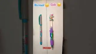 Normal vs cute 😉🙃stationery #schoolstationary #shorts #stationary #ytshorts #pinkvsblue #cute #love