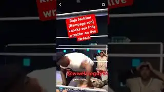 Raja Jackson knocks out Indy wrestler Syko Stu on livestream kick #ufc #RajaJackson #mma #knockout