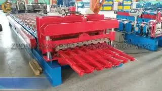 Glazed step tile roofing sheet roll forming machine