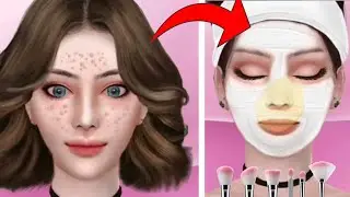 makeup and face treatment asmr animation , special makeup animation #1