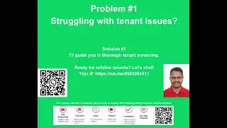 Problem #1Struggling with tenant issues? Solution #1 I'll guide you in thorough  #AskRealtorMani