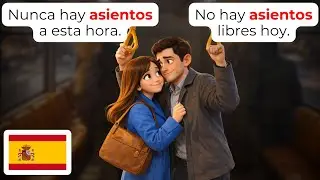 🇪🇸 24 Minutes of Spanish Rush Hour Dialogues (A1-A2) | Metro Talk 🚇