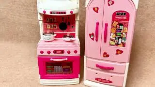5 Minutes Satisfied Unboxing ASMR Pink Kitchen Accessory Toy Set | Review Toys