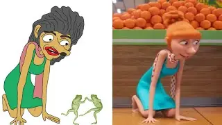 Despicable me 4 || Lusy crazy grocery store fanny drowning art meme video || part:3