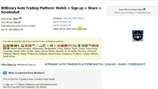 Job name: BitBinary Auto Trading Platform Watch+Sign up +Share + Screenshot |Grow Digital Marketing