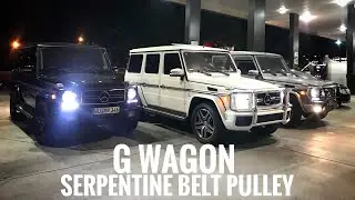 How to change serpentine belt pulley on Mercedes G550, G500