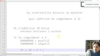 La soustraction binaire à la main, comme en machine