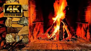 4K Campfire with Crackling Sounds - 10 Hours of Deep Sleep & Relaxation (No Ads)