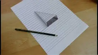 How to Draw 3d Trick Art on Paper | Anamorphic Art | Easy 3d Optical Illusion Pencil Drawing Videos