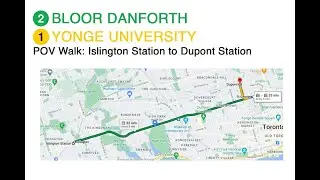 TTC POV Walk: Islington Station to Dupont Station via St. George Station (4K 60FPS)
