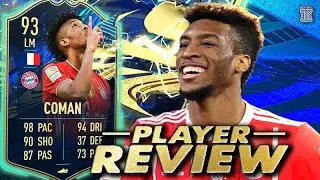 FINALLY!🤩 93 TEAM OF THE SEASON COMAN PLAYER REVIEW! FIFA 21 ULTIMATE TEAM