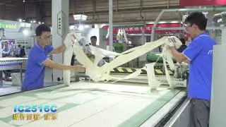 ITTA IC2516C Automatic cutter apply on fabric 操作过程演示