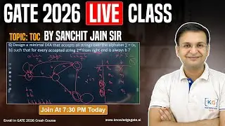 🖥️ Turing Machine | 🚀 GATE 2026 | 📖TOC by Sanchit Sir | 🔥KnowledgeGate LIVE | ⏱️ 7:30 PM