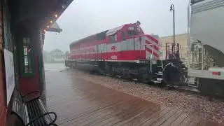 WSOR in Waunakee. Flagging a broken crossing