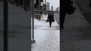 Move or Don't!! Sidewalk Snow Plow Clearing #shorts